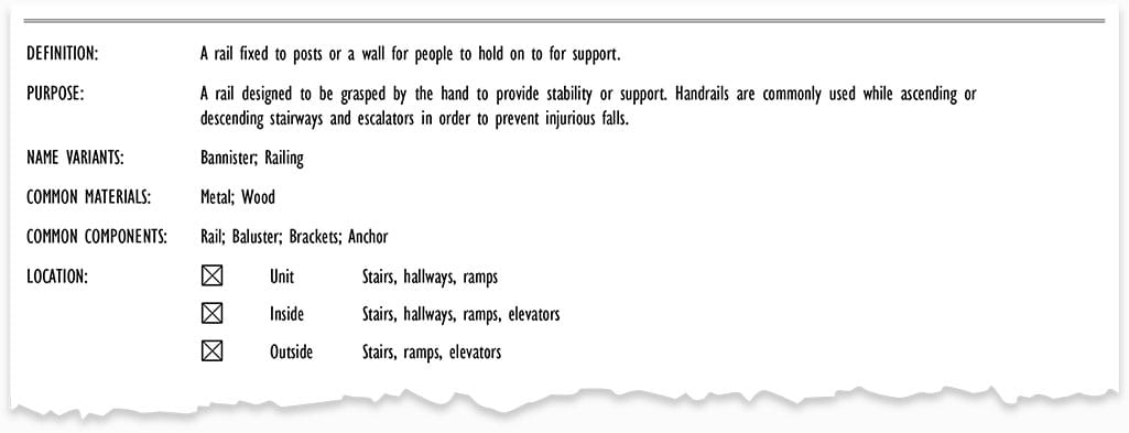 An excerpt from the Handrail Standard, available for full download on the NSPIRE Standards web page.